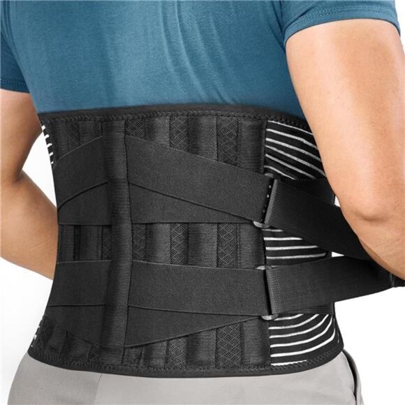 FREETOO Back Braces for Lower Back Pain Relief with 6 Stays, Breathable Back - Picture 1 of 7